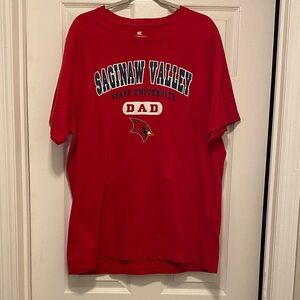 Saginaw Valley State University Dad Red T-Shirt